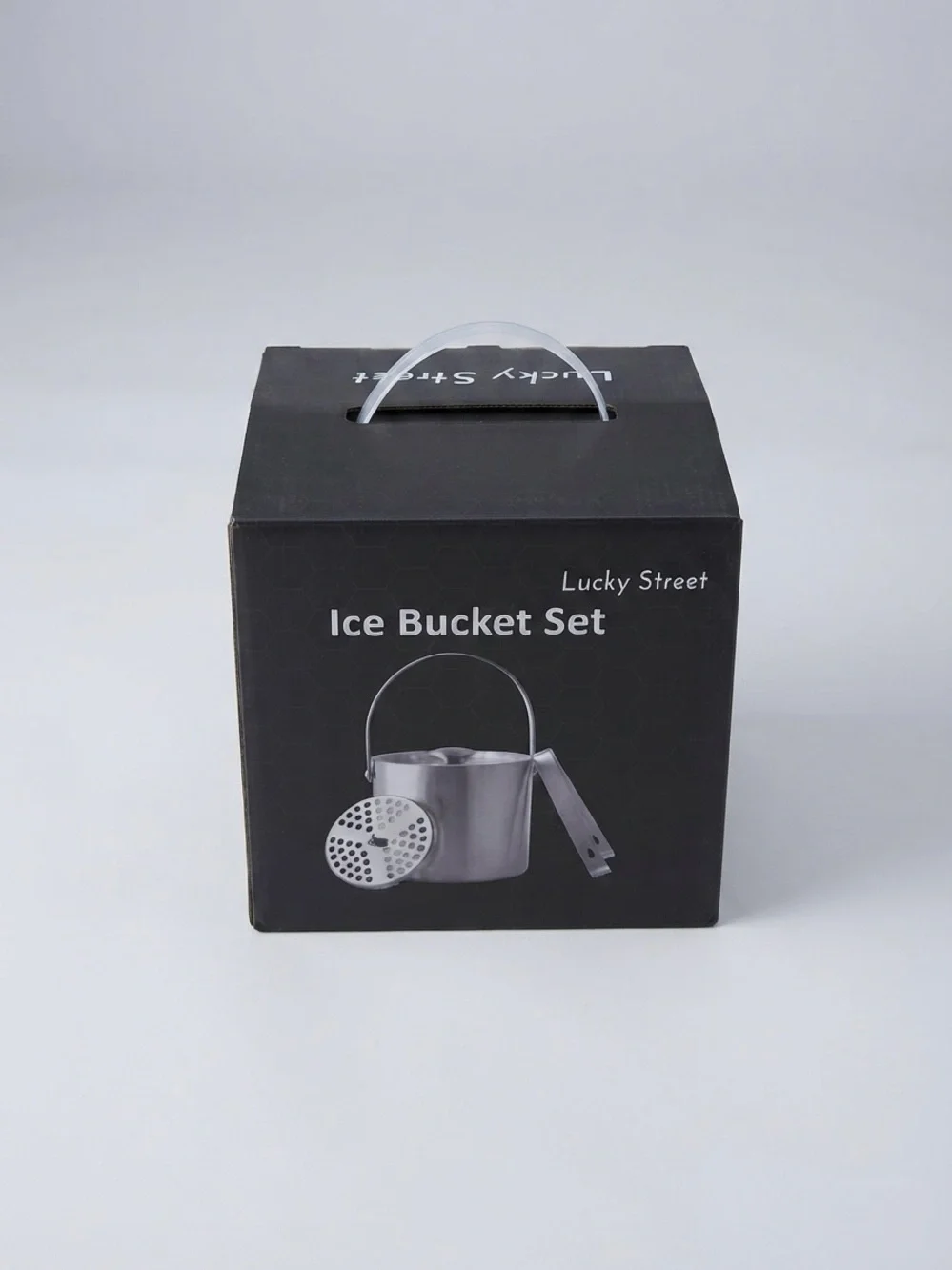 NIB Lucky Street Double Wall Stainless Steel Ice Bucket Set